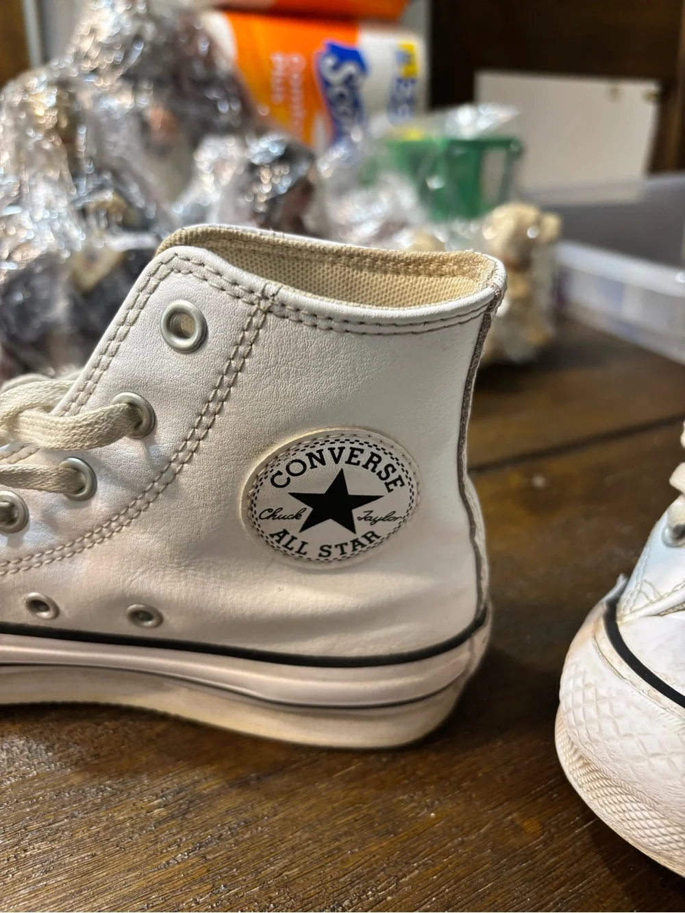 Kids White High-Top Canvas Sneakers - Classic Style